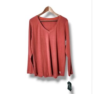 Woolrich "Ella" Long Sleeve V-Neck Pullover Cotton Knit Sweater| XXL